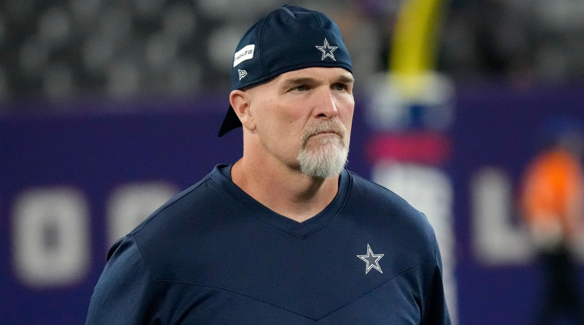 Dallas Cowboys defensive coordinator Dan Quinn at MetLife Stadium.